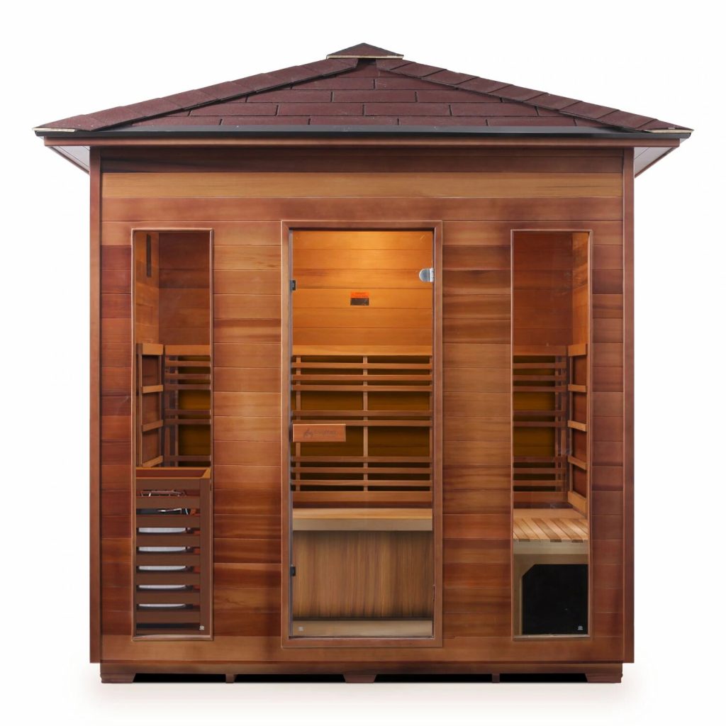Traditional Saunas: Enlighten-sunrise-5-peak-traditional-outdoor-sauna